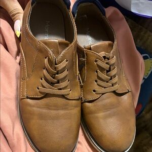 MARINA Brown Leather Derby Lace-Up Shoes